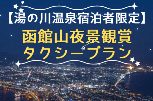 【湯の川温泉宿泊者限定】函館山夜景観賞タクシープラン